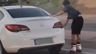 Patenli gencin tehlikeli yolculuğu kamerada