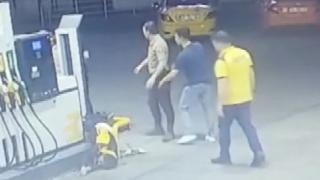 Akaryakıt istasyonu çalışanına saldırı