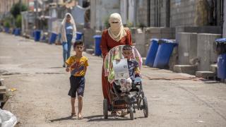 Erbil'de aşırı sıcaklar zorlu kamp koşullarında yaşayan sığınmacıları olumsuz etkiliyor