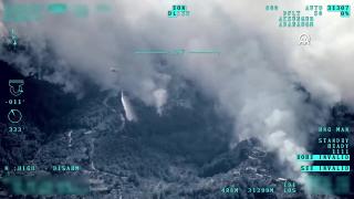 Belen'deki orman yangınıyla mücadeleyi AKSUNGUR görüntüledi