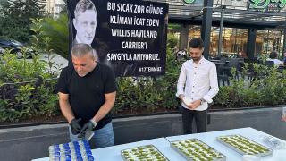Adana'da klimanın mucidi Carrier anısına tatlı dağıtıldı