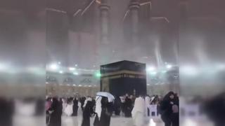 Mekke’de şiddetli yağış ve fırtına