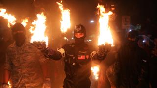 El Salvador'da "ateş topu" festivali yapıldı