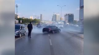 TEM'de yolu kapatıp drift attılar: 5 gözaltı