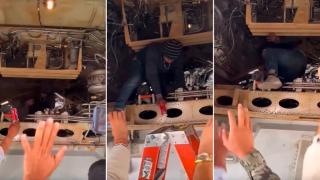 Havaalanında tel örgüleri aşarak uçağa giren kişi yakalandı