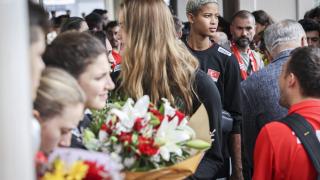 Avrupa Şampiyonu A Milli Kadın Voleybol Takımı yurda döndü