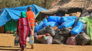 TRT Haber Fas'ta: Afetzedeler için çadır kentler kuruldu