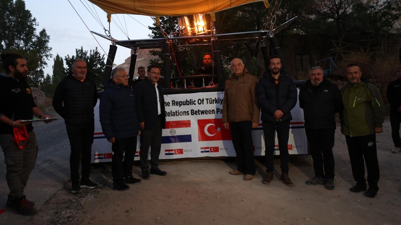 Türkiye-Paraguay diplomatik ilişkilerinin 70. yıl dönümünde Soğanlı`da sıcak hava balonu havalandı