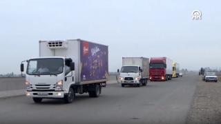 Azerbaycan’ın Karabağ’daki Ermenilere gönderdiği insani yardım yola çıktı