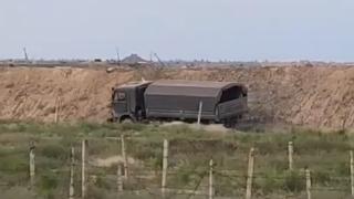 Ermeni güçlerin Terter'e bağlı köyden çekilme anları görüntülendi