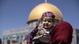 Filistinli Müslümanlar Mescid-i Aksa'da Mevlit Kandilini kutladı