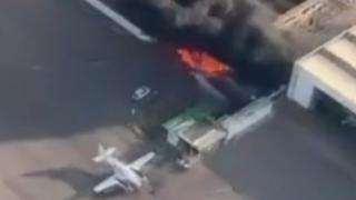 Brezilya’da uçak hangara çarptı: 2 ölü