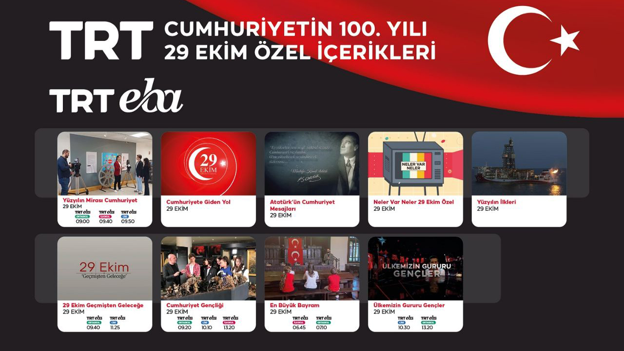 TRT EBA’dan Cumhuriyet’e dair mesajlar