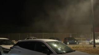 Gazetecilerin bulunduğu noktanın çok yakınına roket düştü