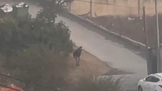 Batı Şeria'da Filistinlinin vurulma anı