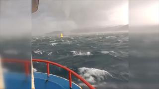 İzmir açıklarında hortum oluştu