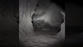 Teröristlerin kullandığı mağaralar görüntülendi