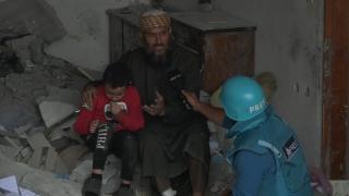 Şehit torunuyla vedası yürek yakan Filistinli dede TRT'ye konuştu