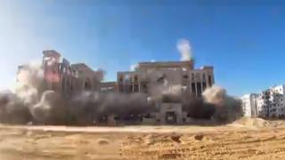 İsrail, Gazze Şeridi’ndeki Adalet Sarayını havaya uçurdu