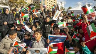 Tunus'ta Filistin'e destek gösterisi