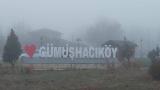 Gümüşhacıköy'de sis etkili oldu