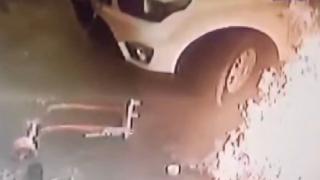 Kalfanın balataya sıktığı sprey alev aldı