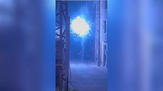 Tekirdağ'da korku dolu anlar: Trafo bomba gibi patladı