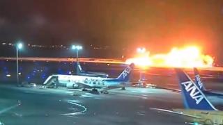 Tokyo'da havalimanında 2 uçak çarpıştı