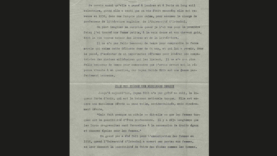 "Kadınlar, bugün en iyi gazeteciler ve çağdaş romancılar arasında yer alıyor"