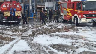 Ankara'da LPG dolu tankerde gaz sızıntısı