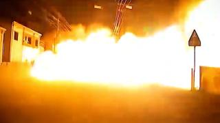 Güney Kore'deki LPG patlaması kamerada