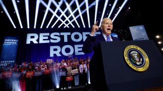 Biden'ın konuşmasına Filistin protestosu: Soykırımcı Joe, ellerin kanlı