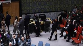 İsrail BMGK'da konuşmaya başladı, diplomatlar salonu terk etti