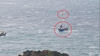 Denizde mahsur kalan geminin mürettebatı kurtarıldı