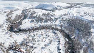 İnci Kefali Tabiat Parkı beyaza büründü