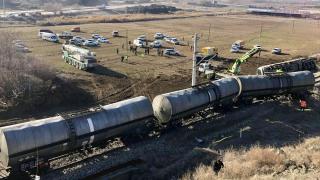 Kırıkkale'de yük treni raydan çıktı