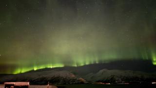 Norveç'in kuzey kutup dairesindeki Tromso kentinde "Kuzey Işıkları"