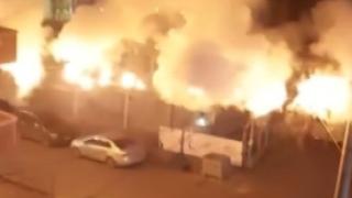 Elektrik kabloları bomba gibi patladı