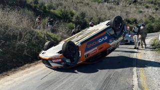 Rallideki kaza kamerada