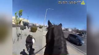 Atlı polis hırsızı kovaladı