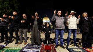 Mescid-i Aksa'da son teravih namazı kılındı