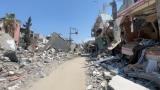 İsrail'in yoğun saldırısı altında kalan mahalle harabeye döndü