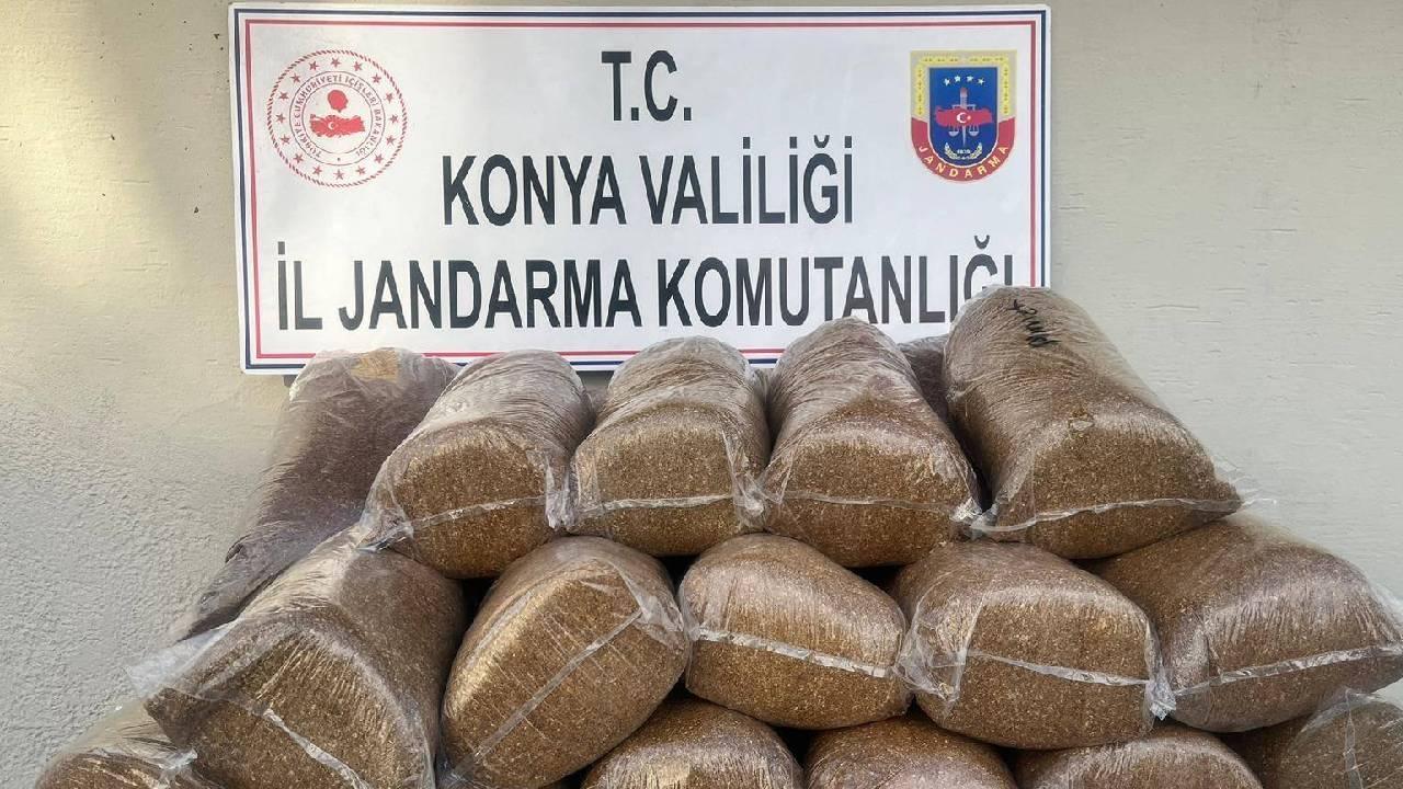 Konya'da 135 kilogram kaçak tütün ele geçirildi