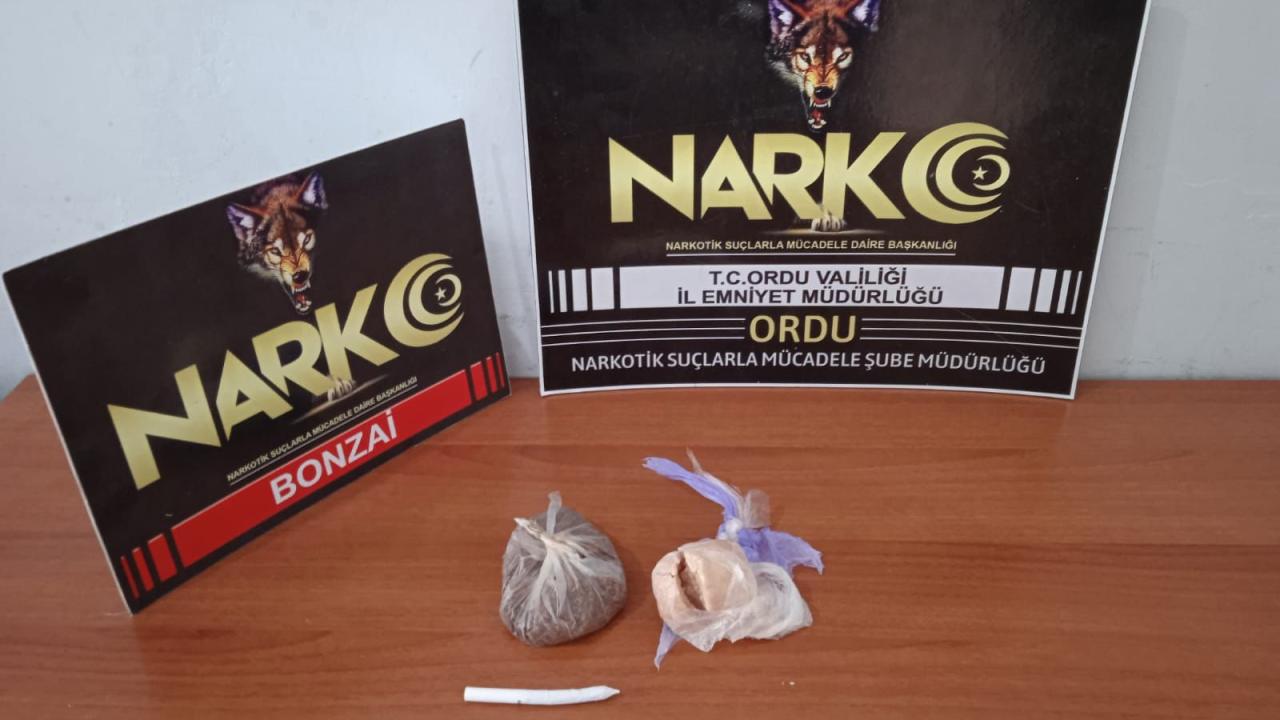 Ordu'da uyuşturucu operasyonunda 1 şüpheli tutuklandı