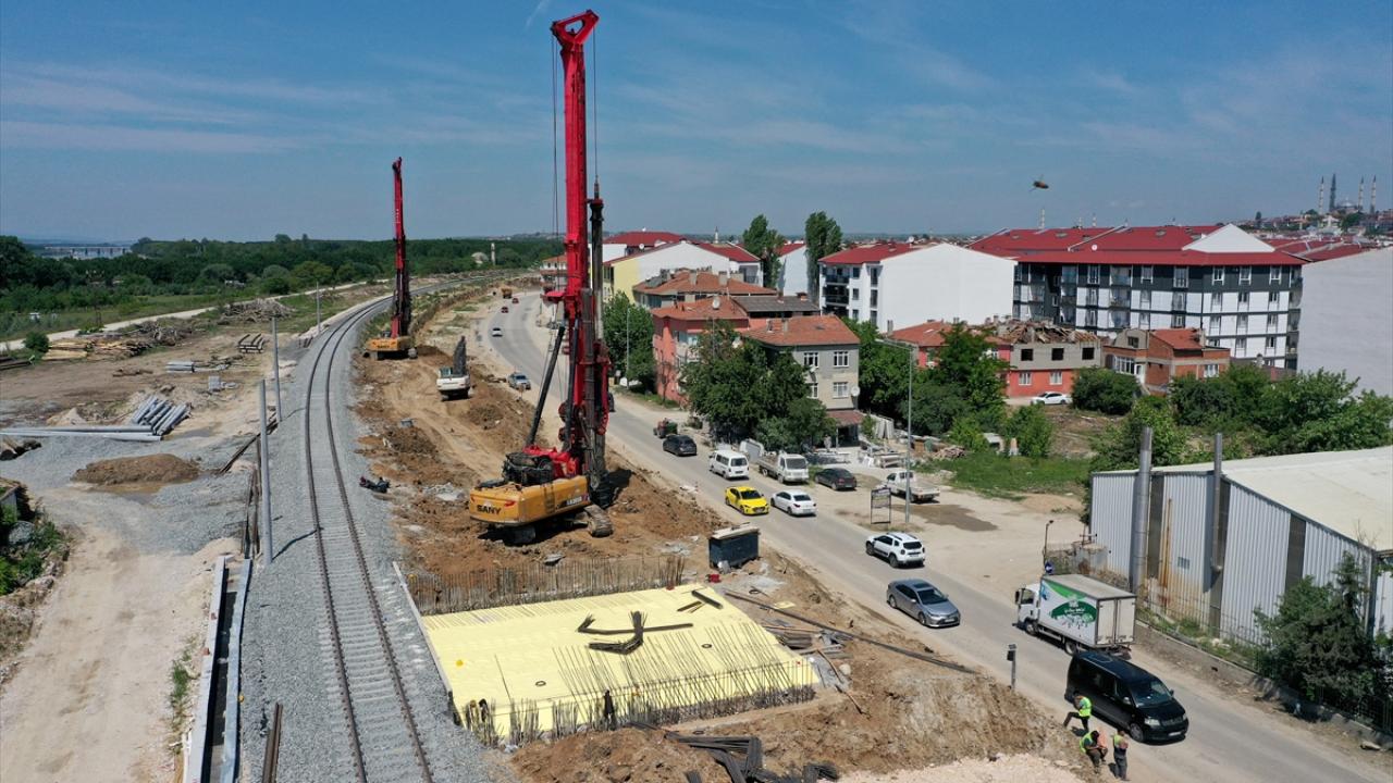 Hızlı Tren Projesi'nin Edirne kent merkezi çalışmaları gelecek ay tamamlanacak