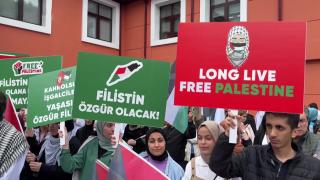 İstanbul'da üniversitelilerden İsrail protestosu
