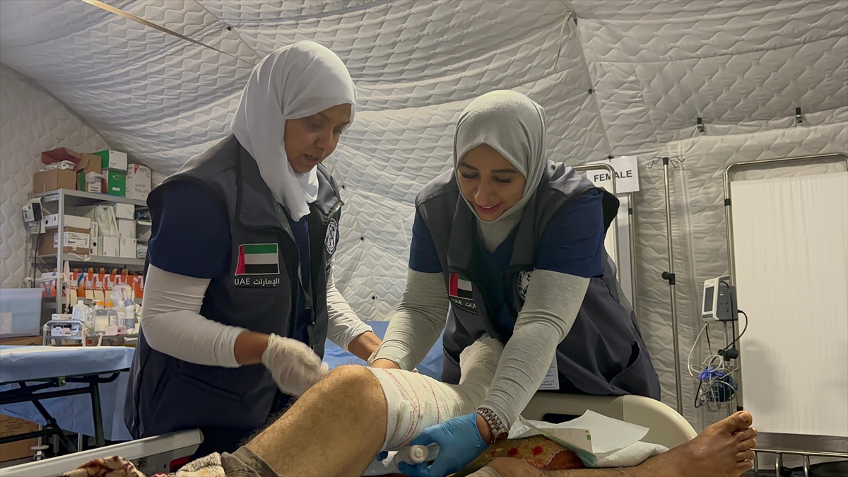 Refah'taki BAE sahra hastanesi yaralı ve hastalara hizmet vermeye devam ediyor