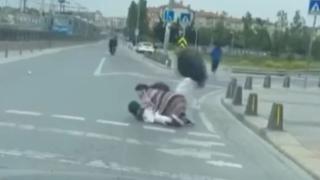 Yaya geçidinde çocuğa çarparak kaçan motosikletli yakalandı