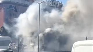 İstanbul'da metrobüs yangını
