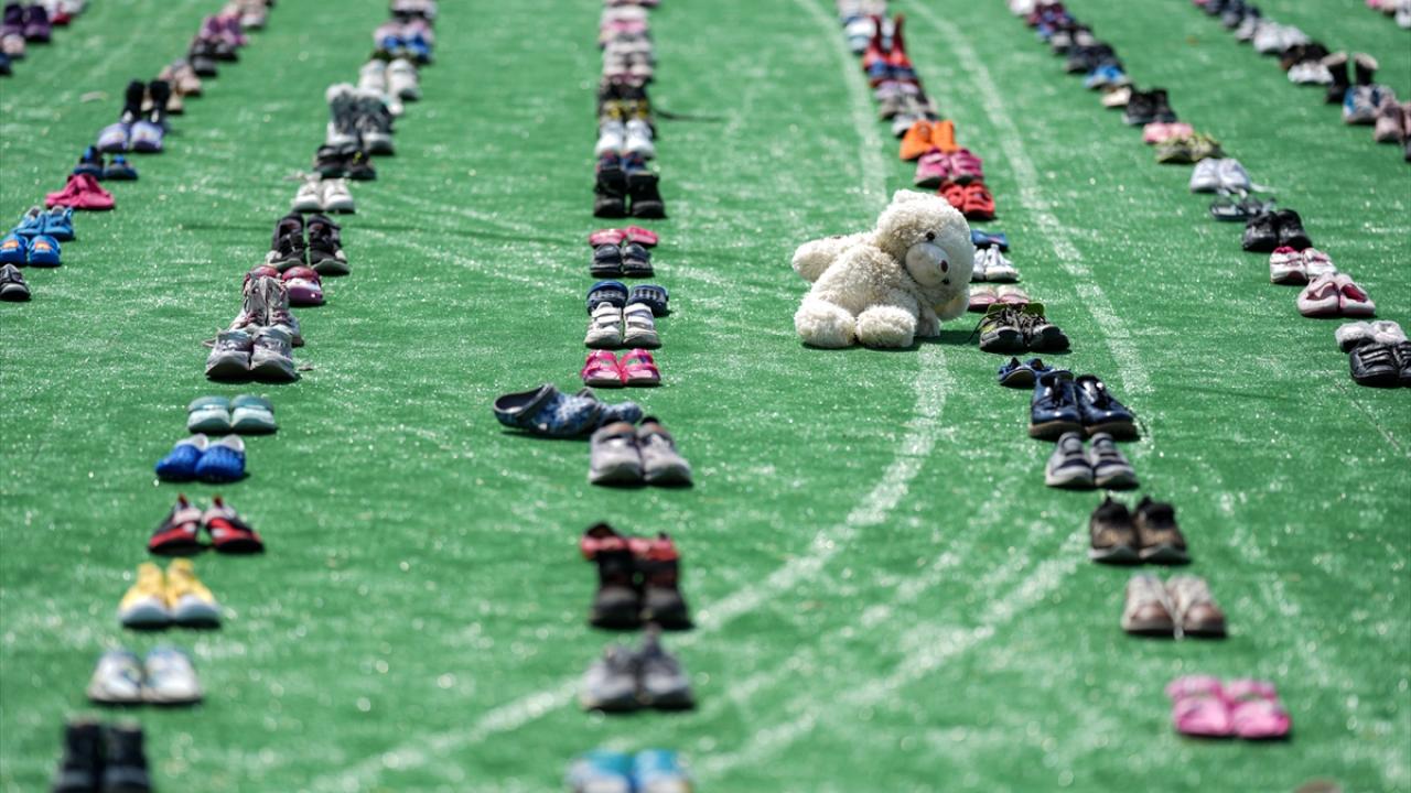 Hayatını kaybeden Gazzeli çocuklar Etnospor`da unutulmadı